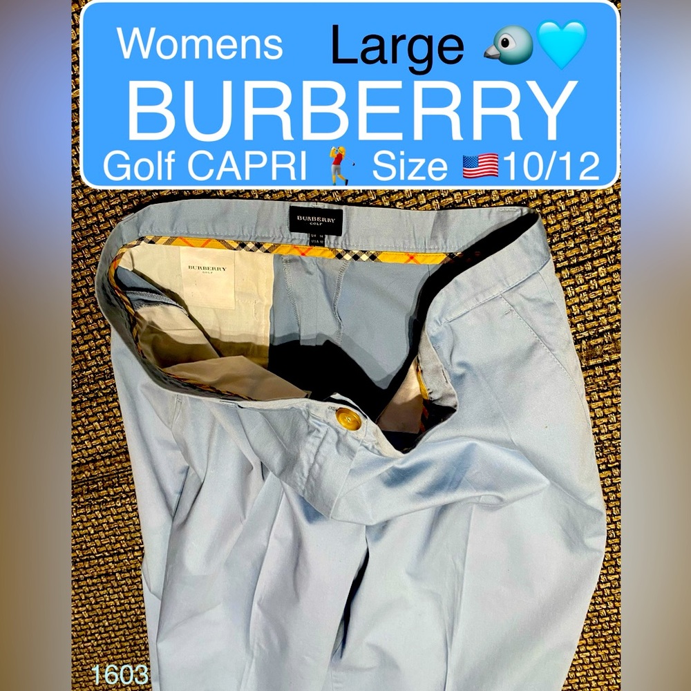 BURBERRY Golf Capris🏌️‍♀️🩵Like New/Flawless🐦 Size🇺🇸10/12🔥Womens Large